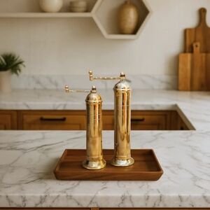 Alexander Home Greek Brass Salt & Pepper Mill | BRAND NEW